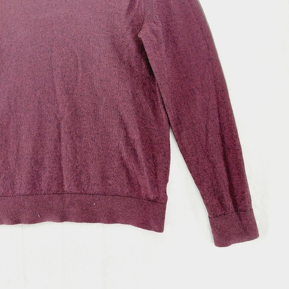 Express Burgundy Merino Wool Blend Long Sleeve V Neck Sweater P1746 - Picture 4 of 8